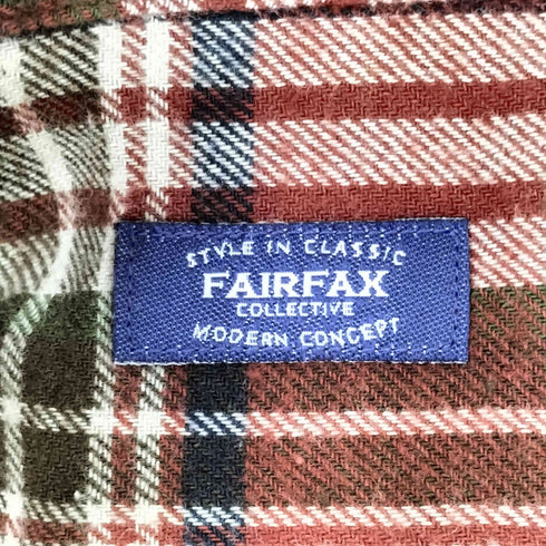 フェアファクス FAIRFAX 開襟チェックシャツ メンズ LL