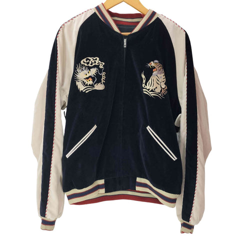 テイラートウヨウ TAILOR TOYO テーラー東洋 別珍 Mid 1950s Style Velveteen (Two-tone) × Acetate Souvenir Jacket WHITE DRAGON x EAGLE スーベニア ジャケット スカジャン メンズ JPN:XL