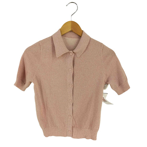 callautia 半袖ラメニットポロシャツ レディース JPN:M