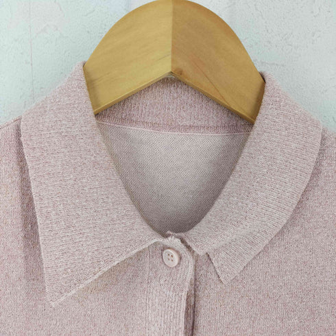 callautia 半袖ラメニットポロシャツ レディース JPN:M