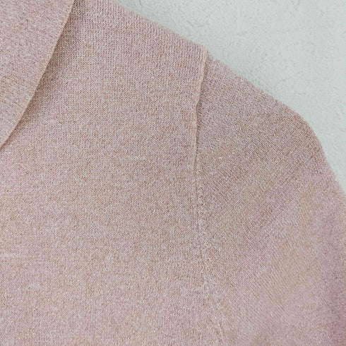 callautia 半袖ラメニットポロシャツ レディース JPN:M