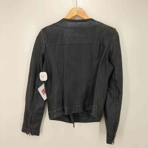 ダナキャランニューヨーク DKNY 00s ラムレザー ライダースジャケット archive y2k レディース JPN:4