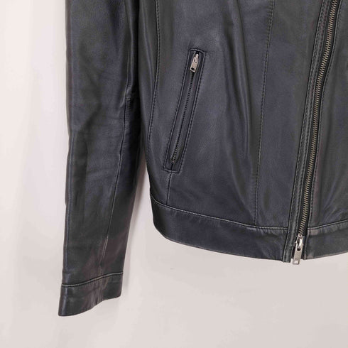 ダナキャランニューヨーク DKNY 00s ラムレザー ライダースジャケット archive y2k レディース JPN:4
