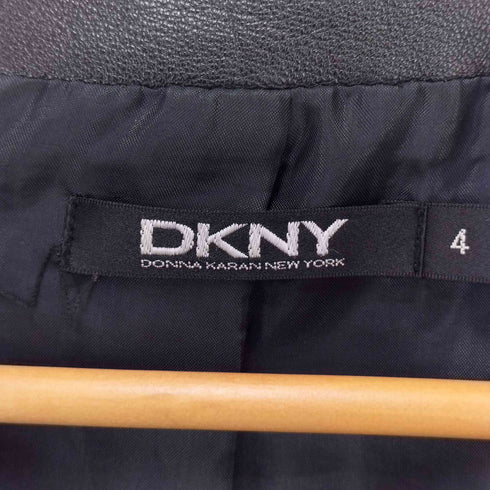 ダナキャランニューヨーク DKNY 00s ラムレザー ライダースジャケット archive y2k レディース JPN:4