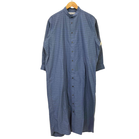 インディヴィジュアライズドシャツ individualized shirts チェック柄 バンドカラー シャツワンピース レディース