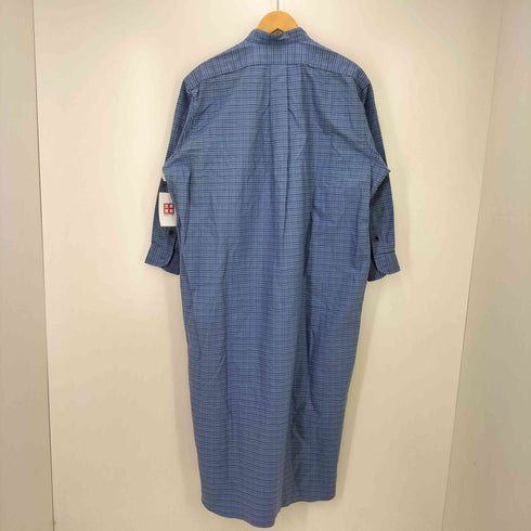 インディヴィジュアライズドシャツ individualized shirts チェック柄 バンドカラー シャツワンピース レディース