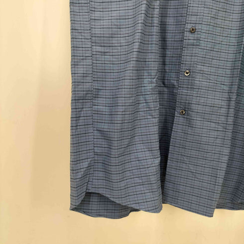 インディヴィジュアライズドシャツ individualized shirts チェック柄 バンドカラー シャツワンピース レディース