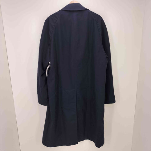 裏地ストライプ ステンカラーコート バルマカーンコート メンズ