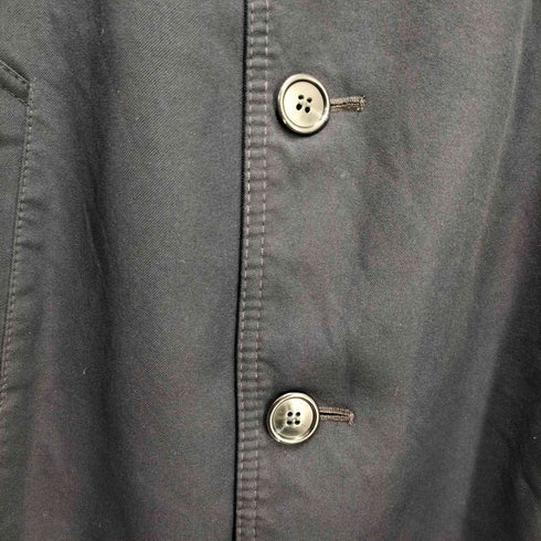 裏地ストライプ ステンカラーコート バルマカーンコート メンズ