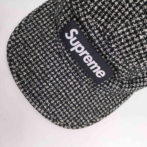 シュプリーム Supreme 17AW Boucle Houndstooth Camp Cap ブークル ハングトゥース ウール キャンプ キャップ メンズ