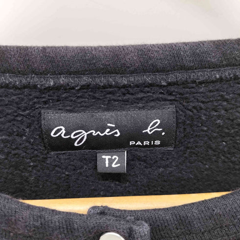 アニエスベー agnes b. LE PETIT コットン メルトン カーディガンプレッション レディース T2