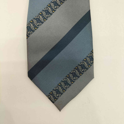 イヴサンローラン Yves Saint Laurent レジメンタルストライプ 総シルク ネクタイ メンズ