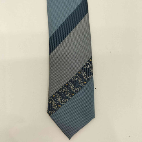 イヴサンローラン Yves Saint Laurent レジメンタルストライプ 総シルク ネクタイ メンズ