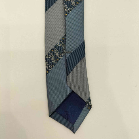 イヴサンローラン Yves Saint Laurent レジメンタルストライプ 総シルク ネクタイ メンズ