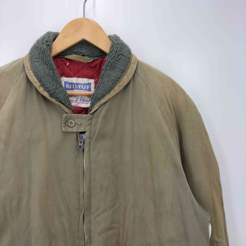 70s belstaf lightningジップ 裏地ライナー付き ボア ジャケット メンズ