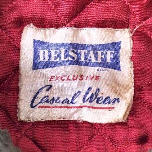 70s belstaf lightningジップ 裏地ライナー付き ボア ジャケット メンズ
