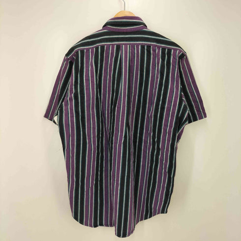 ハントクラブ HUNT CLUB ストライプ柄 ボタンダウン 半袖シャツ メンズ JPN:L
