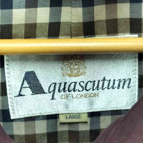 アクアスキュータム AQUASCUTUM マルチポケット フーデッドコート メンズ JPN:L