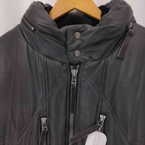イッセイミヤケメン ISSEY MIYAKE MEN 96AW 銀タグ ナイロンコーティング ダブルジッパー 中綿 パデッド コート メンズ JPN:L