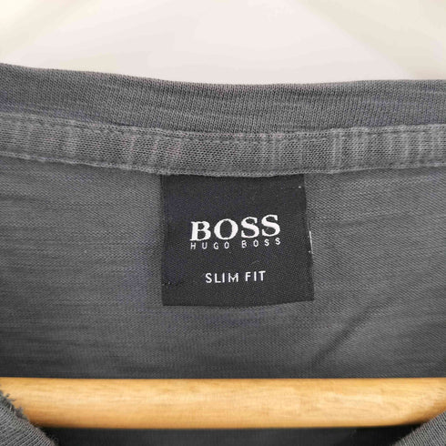 ヒューゴボス HUGO BOSS SLIM FIT コットン クルーネック長袖Tシャツ メンズ