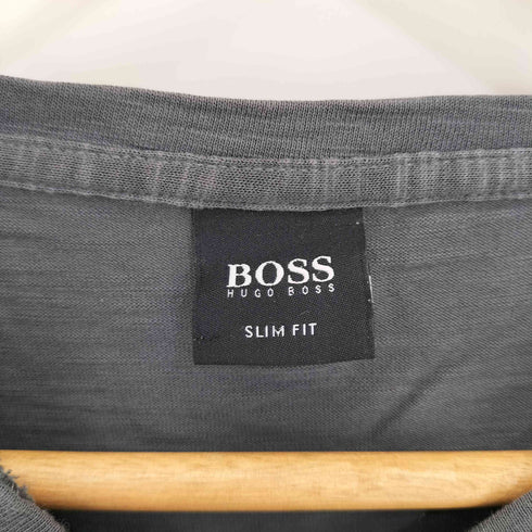 ヒューゴボス HUGO BOSS SLIM FIT コットン クルーネック長袖Tシャツ メンズ