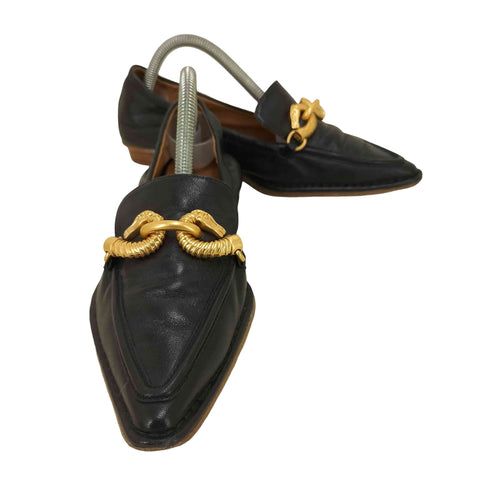 トリーバーチ TORY BURCH Jessa ポインテッドトゥ レザーローファー レディース 5 1/2