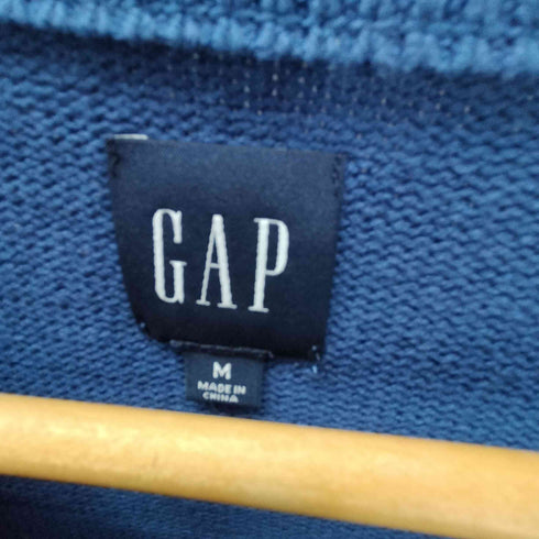 ギャップ Gap 23AW J-OV GAP LOGO BLUE TRACK ロゴ コットン アクリル ニット セーター メンズ import:M