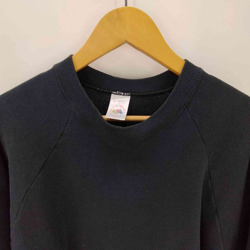 フルーツオブザルーム FRUIT OF THE LOOM 90S USA製 コットン ポリ ラグランスリーブ ブランク スウェット メンズ import:XL