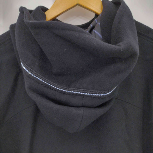 イッセイミヤケ ISSEY MIYAKE 07AW 黒タグ 裏地ストライプ ドルマンスリーブ ウール フーデッド コート メンズ JPN:4