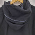 イッセイミヤケ ISSEY MIYAKE 07AW 黒タグ 裏地ストライプ ドルマンスリーブ ウール フーデッド コート メンズ JPN:4