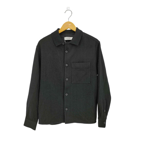 コス COS RELAXED PINSTRIPED WOOL-BLEND JERSEY SHIRT メンズ import:XS
