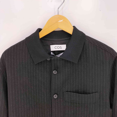 コス COS RELAXED PINSTRIPED WOOL-BLEND JERSEY SHIRT メンズ import:XS