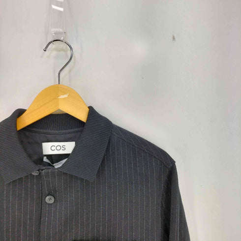 コス COS RELAXED PINSTRIPED WOOL-BLEND JERSEY SHIRT メンズ import:XS