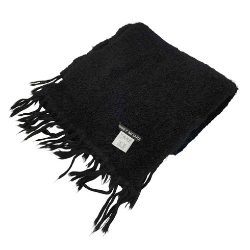 イッセイミヤケ ISSEY MIYAKE 02AW 黒タグ バイカラー シルクブレンド アルパカ マフラー メンズ