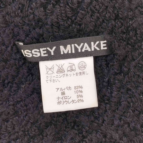 イッセイミヤケ ISSEY MIYAKE 02AW 黒タグ バイカラー シルクブレンド アルパカ マフラー メンズ
