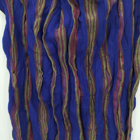 イッセイミヤケ ISSEY MIYAKE 00s 黒タグ プリーツ シワ加工 マルチカラー ストライプ ストール メンズ