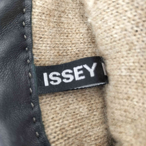 イッセイミヤケ ISSEY MIYAKE 00s 黒タグ 羊革 レザー グローブ 手袋 メンズ 24cm