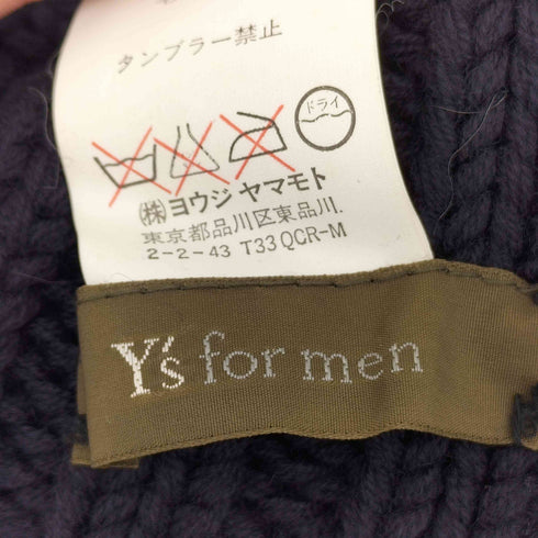 ワイズフォーメン Ys for men 90s 茶タグ リブ ウール ニットキャップ ニット帽 メンズ