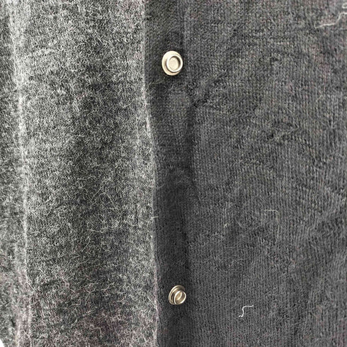 ヨウジヤマモトプールオム Yohji Yamamoto POUR HOMME バイカラー 釦デザイン プルオーバー アルパカ ニットベスト メンズ JPN:3