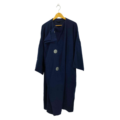 コムデギャルソン COMME des GARCONS デカ釦デザイン 変形 ウールナイロン ロングコート レディース