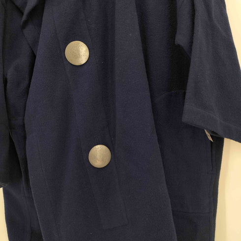 コムデギャルソン COMME des GARCONS デカ釦デザイン 変形 ウールナイロン ロングコート レディース