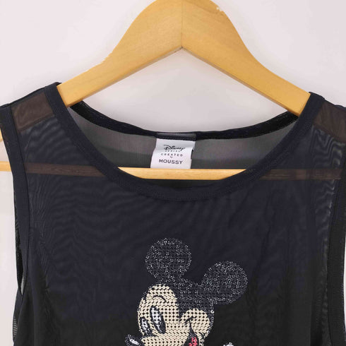 マウジー moussy キャラクターコラボデザイン シースルータンクトップ レディース FREE