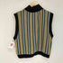ザラ ZARA ストライプ ハーフジップ ニットベスト レディース import:L