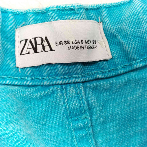 ザラ ZARA JEANS FULL LENGTH TURQUOISE レディース 28