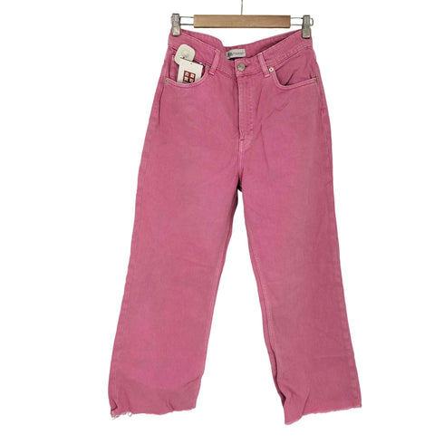 ザラ ZARA pink high waisted straight leg jeans レディース 40