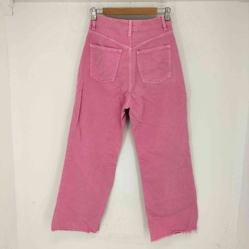 ザラ ZARA pink high waisted straight leg jeans レディース 40