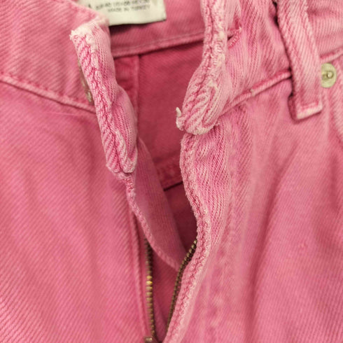 ザラ ZARA pink high waisted straight leg jeans レディース 40