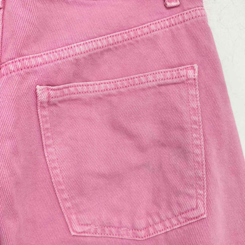 ザラ ZARA pink high waisted straight leg jeans レディース 40