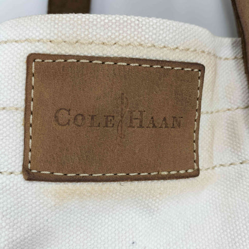 コールハーン COLE HAAN レザーワッペン ロゴ刻印 キャンパス トートバック メンズ