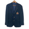 ヴァンヂャケット VAN JAC 段返り3B 背抜き エンブレム センターベント 金ボタン 紺ブレ ブレザー ウールナイロン テーラードジャケット メンズ A-5